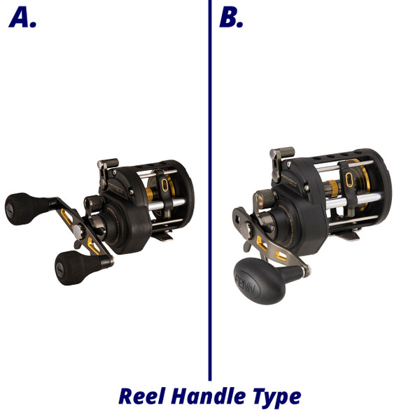 Penn Fathom II Levelwind Casting Reel handle comparison chart