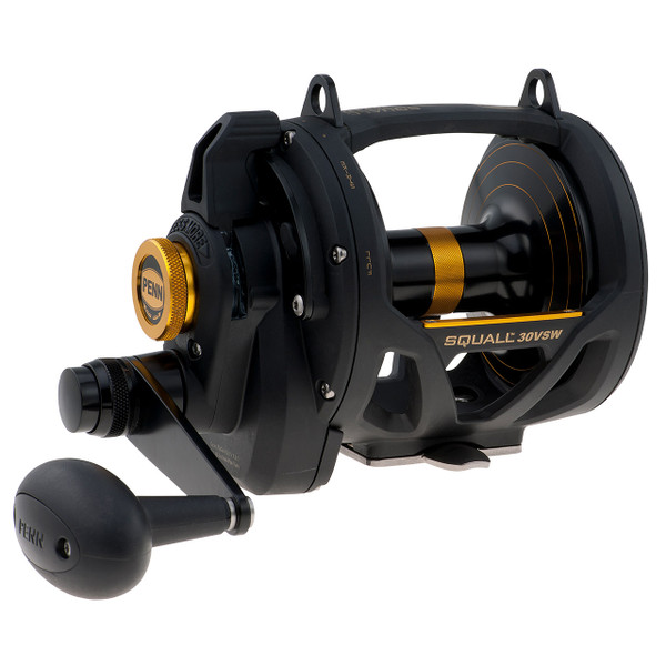 Penn Squall Lever Drag 2-Speed Conventional Reel model SQL30VSW with handle A