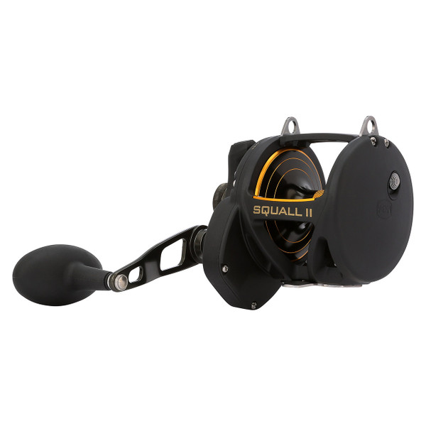 Penn Squall II Lever Drag Conventional Reel model SQLII50LD opposite side of handle