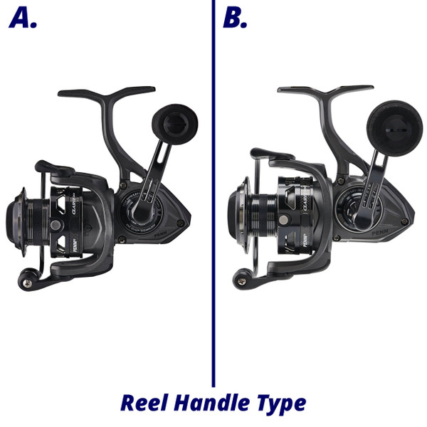 Penn Clash II Spinning Reels handle comparison chart 