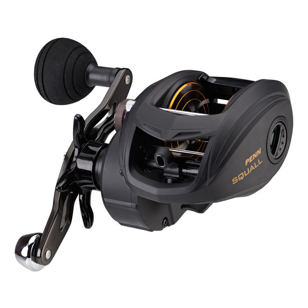 Penn Squall Low Profile Casting Reel model SQL400LP handle B opposite side of handle