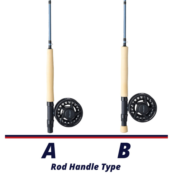 Pflueger President Fly Combo handle comparison photo