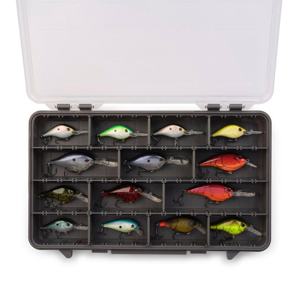 Plano StowAway Tackle Box size 3700 image open top down view with stored lures not included