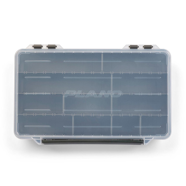 Plano StowAway Tackle Box size 3700 closed top down view showing transparent lid for easy identification