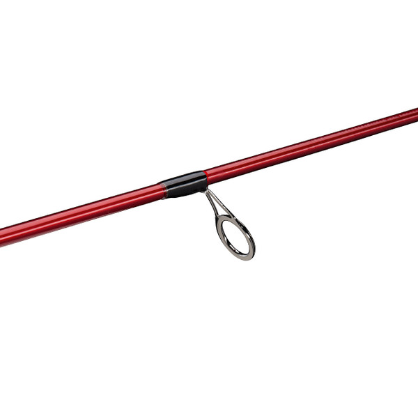 Shakespeare Ugly Stik Carbon Walleye Spinning Rod showing Ugly Tuff one piece stainless steel guide