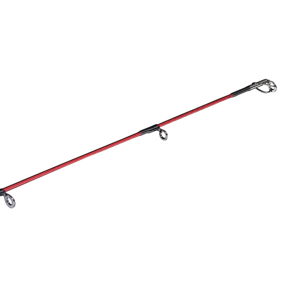 Shakespeare Ugly Stik Carbon Walleye Spinning Rod showing Ugly Tuff guides and solid graphite rod tip