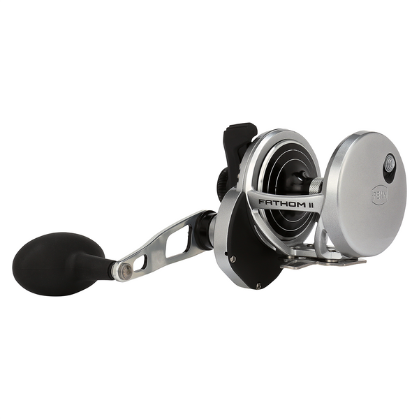 Penn Fathom II Lever Drag Conventional Reel handle and opposite of reel 