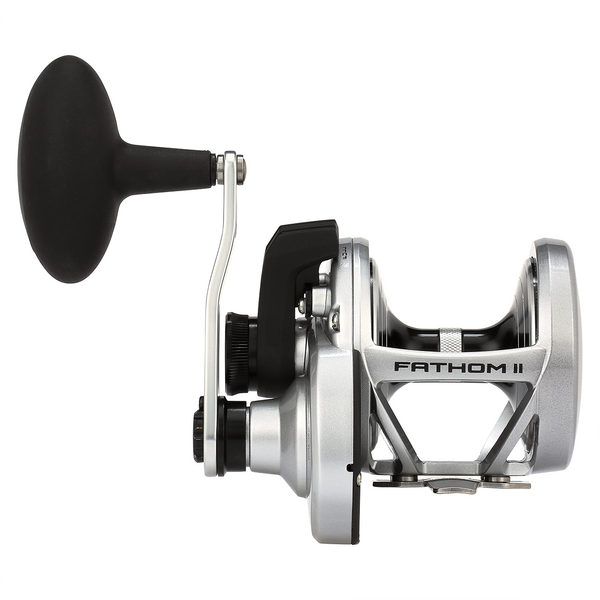 Penn Fathom II Lever Drag Conventional Reel front top and handle 