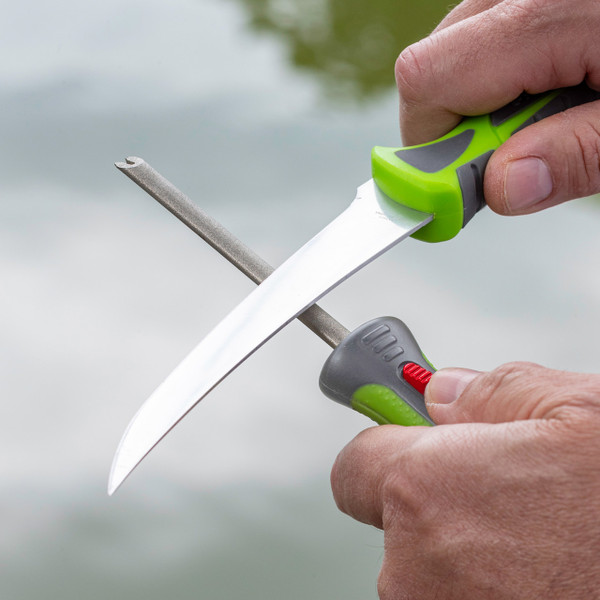 Smith's Fish Pick and Hook Sharpener in use knife not included