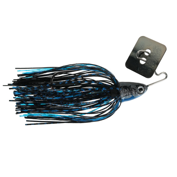 Food Chain Grass Master Bladed Jig color Black Blue - Black Blade