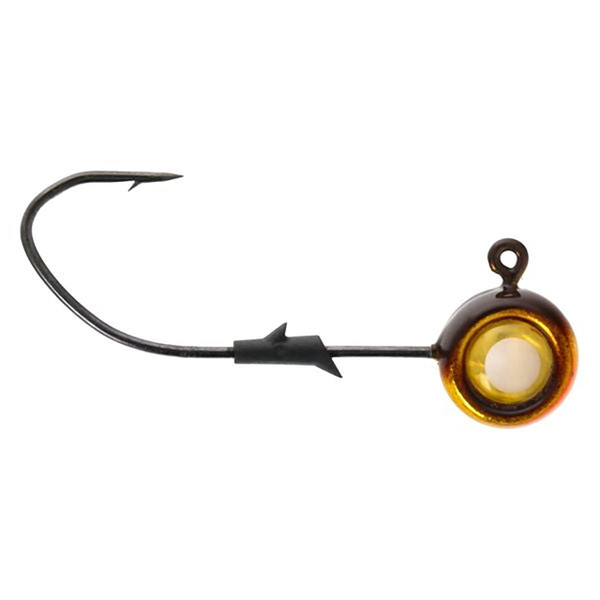 Eagle Claw Lazer Sharp Pro-V Tungsten Pill Jig Head color Walleye