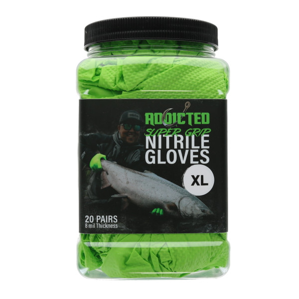 Addicted Fishing Popov Super Grip Nitrile Gloves size Extra Large