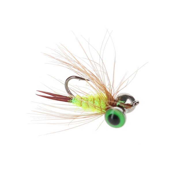 Widow Maker Lures Tungsten Hammer Fly Ice Jig color Chartreuse