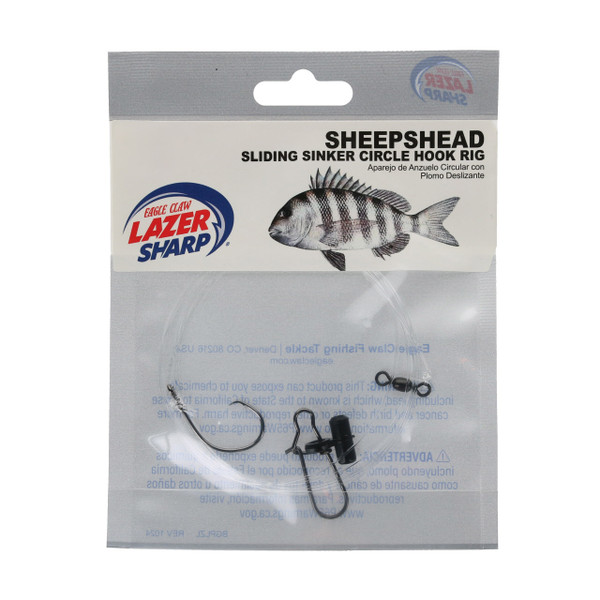 Eagle Claw Lazer Sharp Sheepshead Sliding Sinker Rig in package