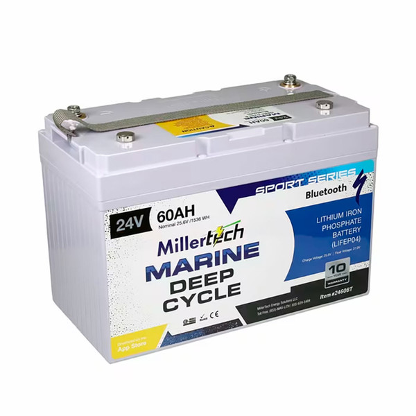 Millertech 24V 60AH Sport Series Lithium Battery with Bluetooth