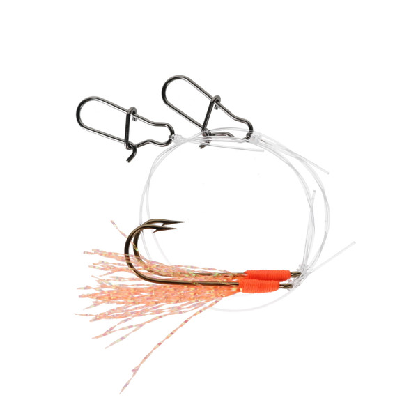 Fishing Addiction Gear Clip-On Flies color Orange Fire