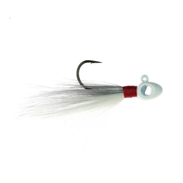 Leland's Lures Eye Hole Tungsten Popeye Jig color Grey White
