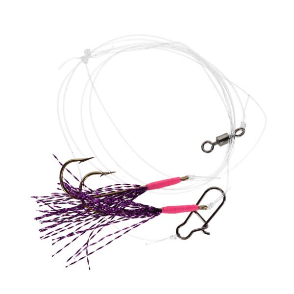 Fishing Addiction Gear Jumbo Fly Rig color Purple Flash