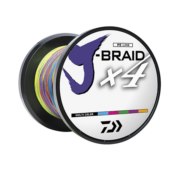 Daiwa J-Braid X4 Braided Fishing Line Multi Color 3300 yds 