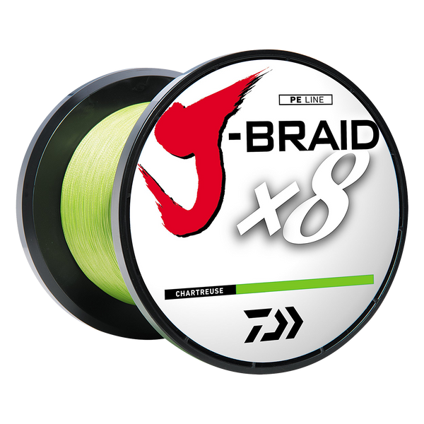 Daiwa J-Braid X8 Braided Fishing Line color Chartreuse 3000 yds spool 