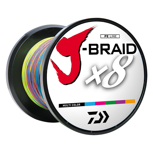 Daiwa J-Braid X8 Braided Fishing Line Multi Color 3000 yds spool