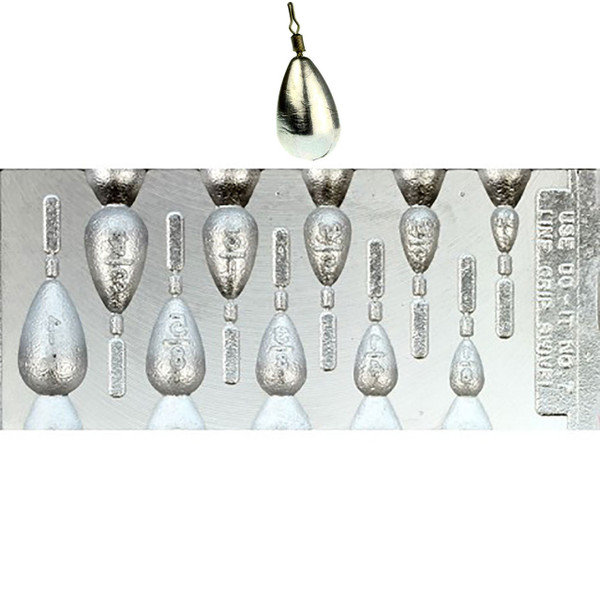 Do-It Finesse Teardrop Drop Shot Sinker Mold sinker is for display purposes only