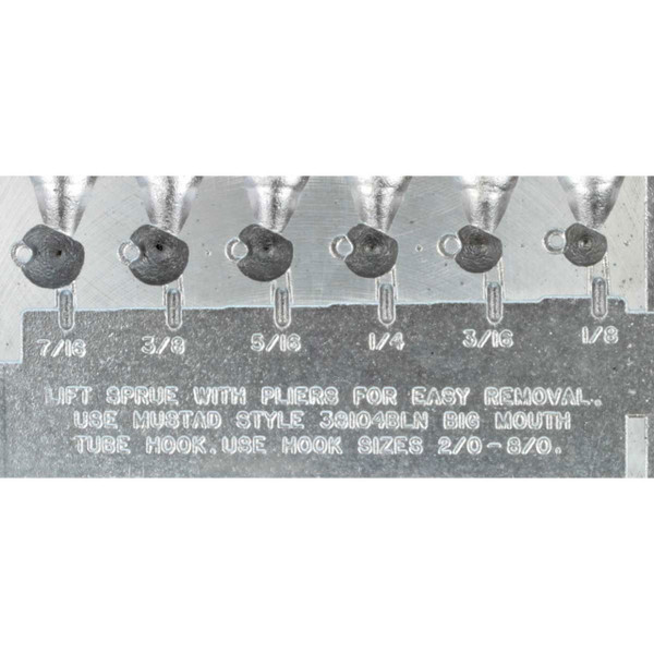 Do-It Football Swing Jig Mold for sizes 1/8, 3/16, 1/4, 5/16, 3/8, & 7/16 oz.