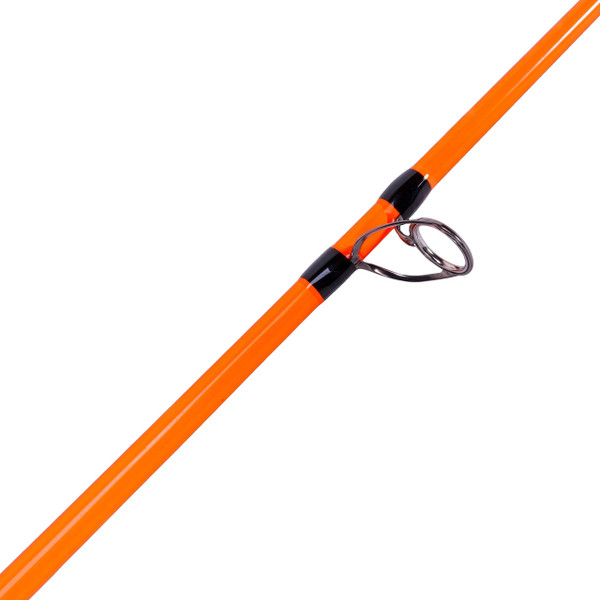 Whisker Seeker GFX V2 Spinning Rod color Blaze Orange close up of guide