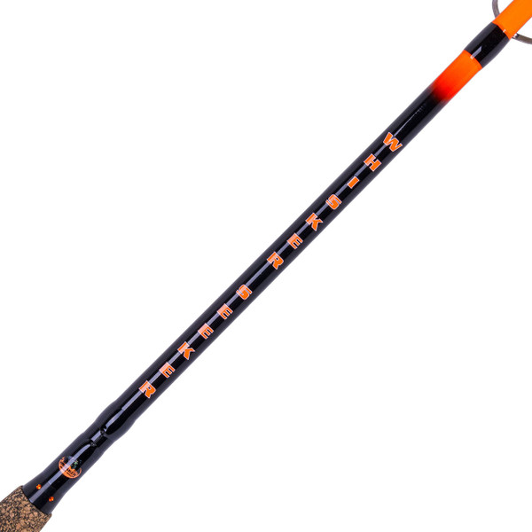 Whisker Seeker GFX V2 Spinning Rod color Blaze Orange close up of blank