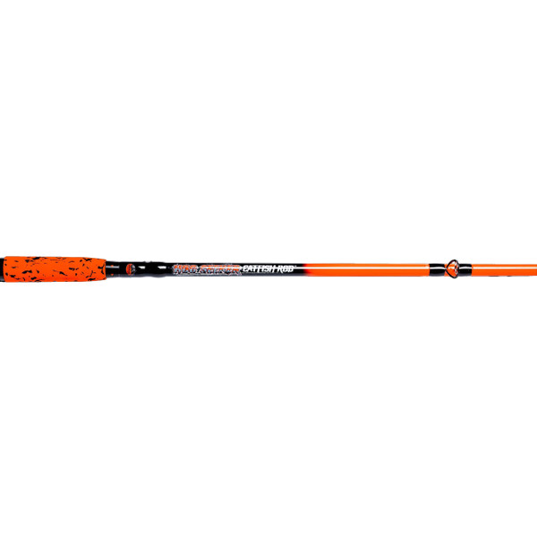 Whisker Seeker HogSeeker Casting Rod color Blaze Orange close up of blank