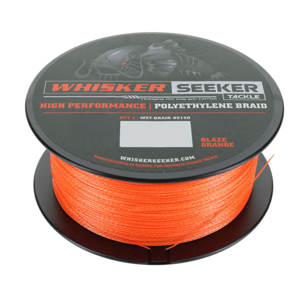 Whisker Seeker High-Viz Braided Line color Blaze Orange Spool