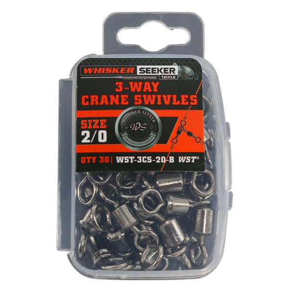 Whisker Seeker 3-Way Crane Swivel size 2-0 Bulk Pack
