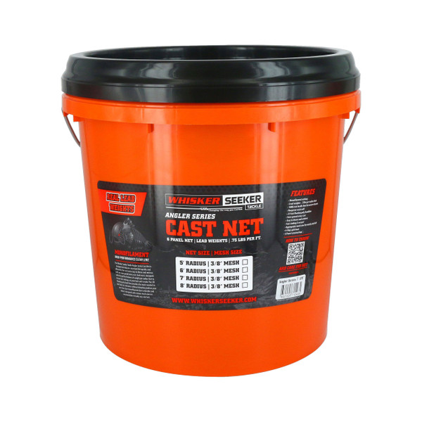 Whisker Seeker Pro Series Cast Net bucket