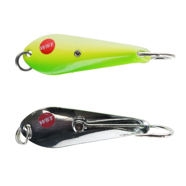 Whisker Seeker Skippy Spoons color Chartreuse-Chrome