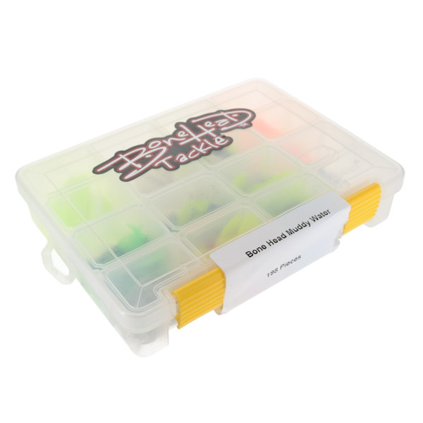 Bonehead Tackle Pack Muddy Water; 198 Piece at an angle