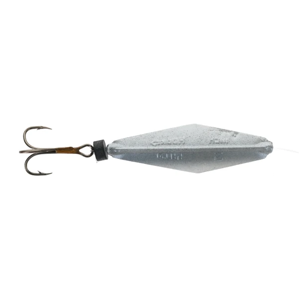Buzz Bomb Jigging Spoon color Black Pearl rigged