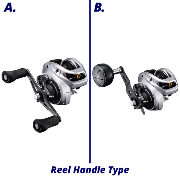 Shimano TranX B Casting Reel handle comparison chart