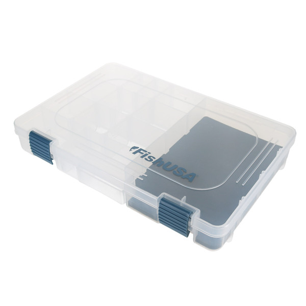 FishUSA Flagship Slit Foam Jig & Terminal Box closed at an angle