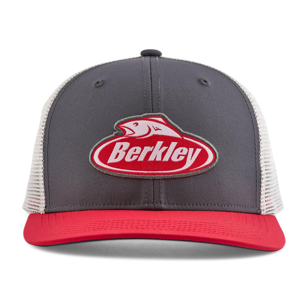 Berkley Performance Logo Trucker Hat front view with Berkley patch