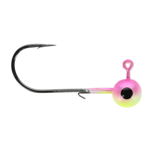 Head Hunter Tungsten Jig Heads - Size 3/0 Hook color Chartreuse-Pink