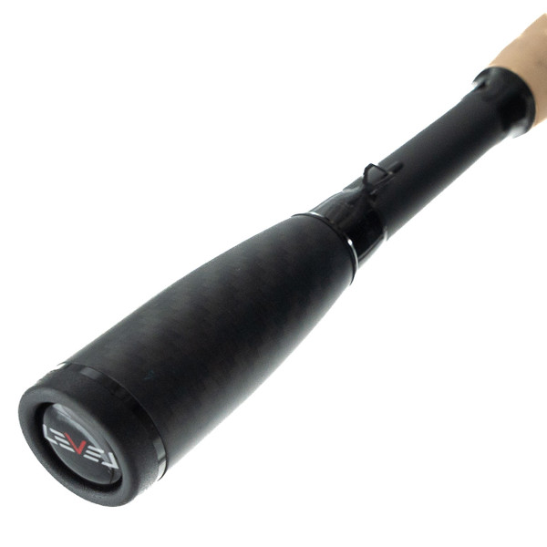 Level B. Lat Series Casting Rods close up of butt cap