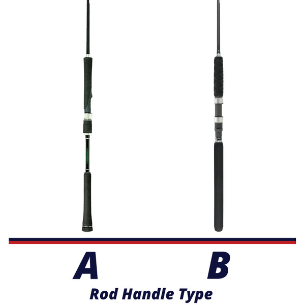 Shimano Trevala PX Spinning Rod Handle Chart showing the two different handles