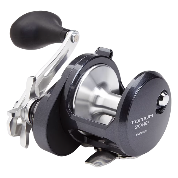 Shimano Torium Star Drag Conventional Reel model TOR20HGA side view