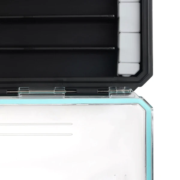 Evolution Outdoors BallistiX 3.7 Twitch Tackle Tray close up of hinges