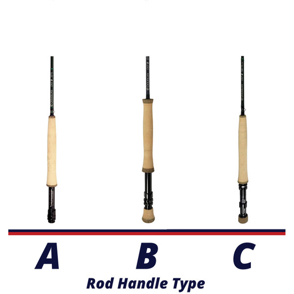 Douglas DXF Gen 2 Fly Rod handle type chart