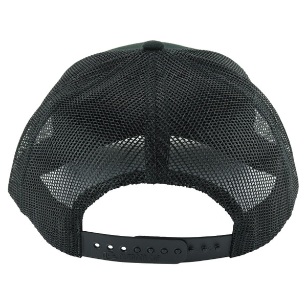 FishUSA Black Ops Trucker Hat back showing black panels and black mesh