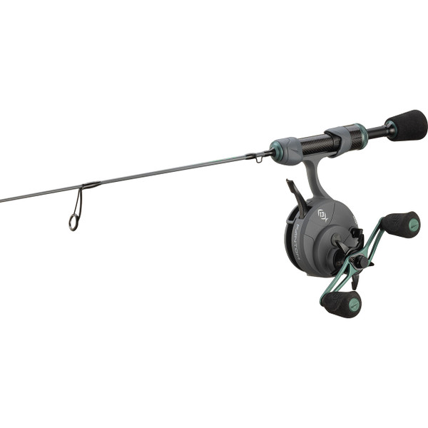 13 Fishing Fantom Inline Ice Combo close up of handle