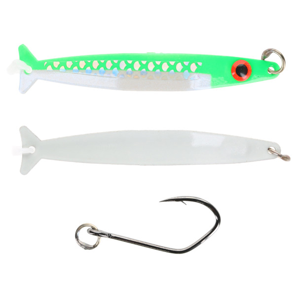 Silver Horde Coho Killer Slide Hammer Trolling Spoon color UV Glow Irish Cream