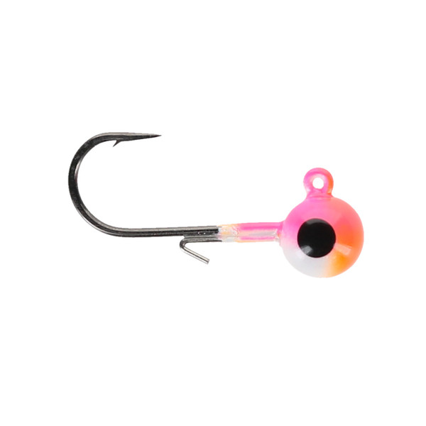 Widow Maker Tungsten Panfish Jigheads - Size 6 color Pink-White Glow