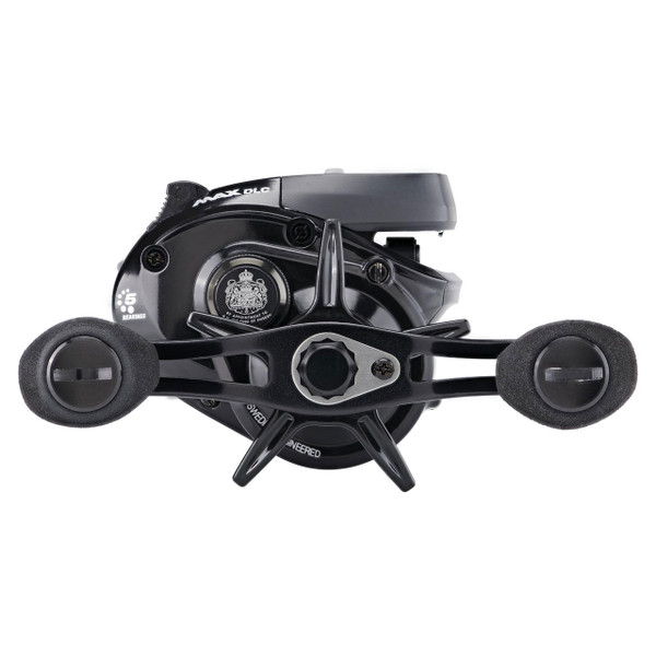 Abu Garcia Max DLC Line Counter Reel model MAX-LP-DLC close up of handle